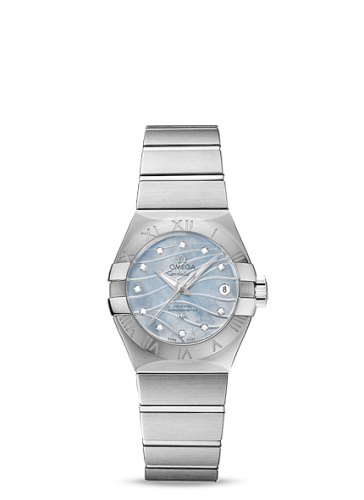 Omega Constellation Co-Axial 27 Brushed Stainless Steel / Blue MOP